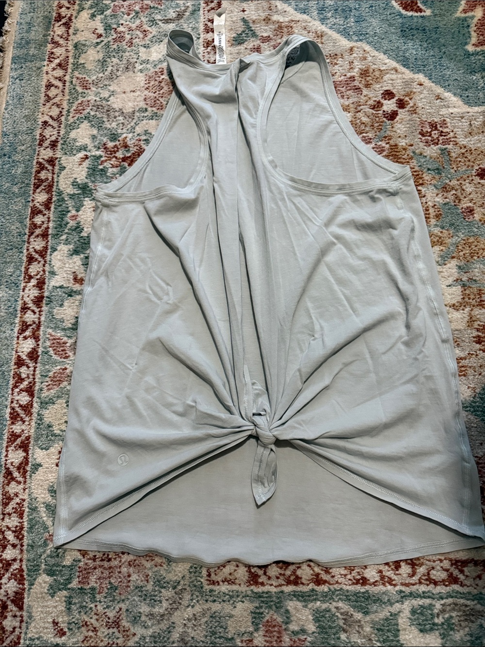 Light Gray Blue Tie Back Lululemon Tank Top
